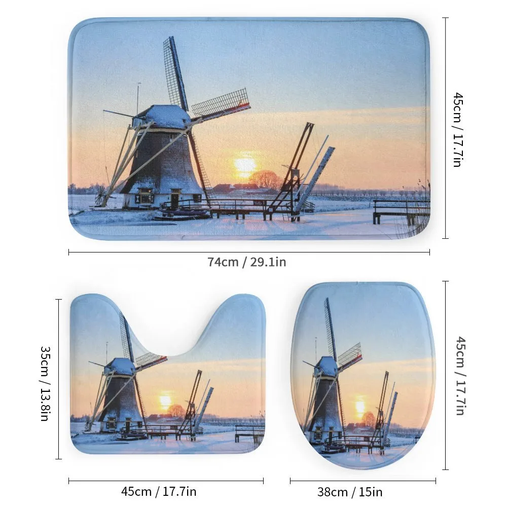 Icy Dutch River Sunset — Detail 1