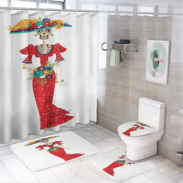 la Calavera Catrina on a shower curtain