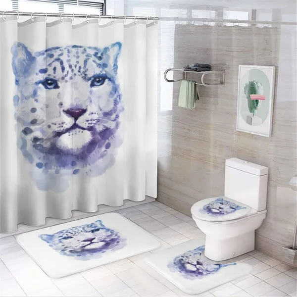 Leopard Wild Cat on a shower curtain