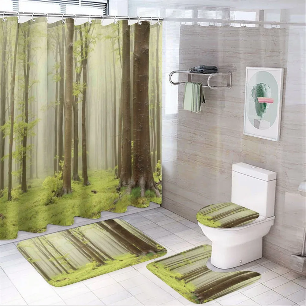 Misty Beech Forest Photo — Your design