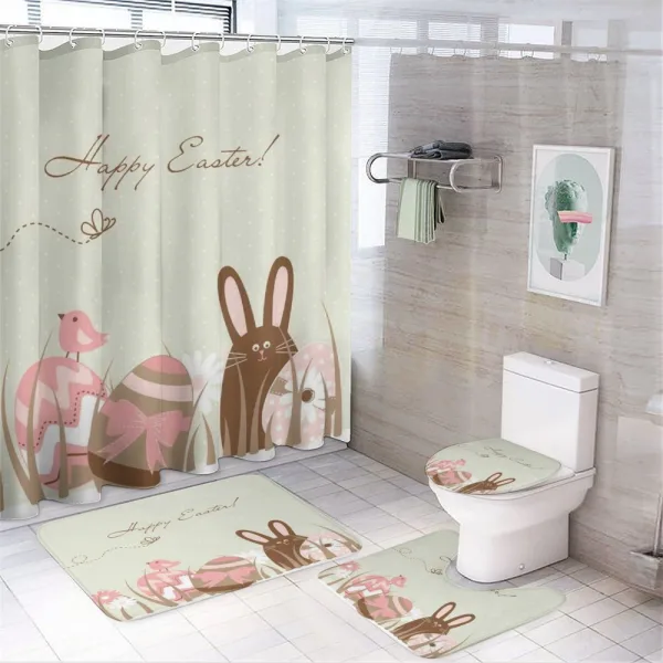 Pastel Toned Eggs Birds on a shower curtain