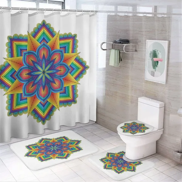 Petal on a shower curtain