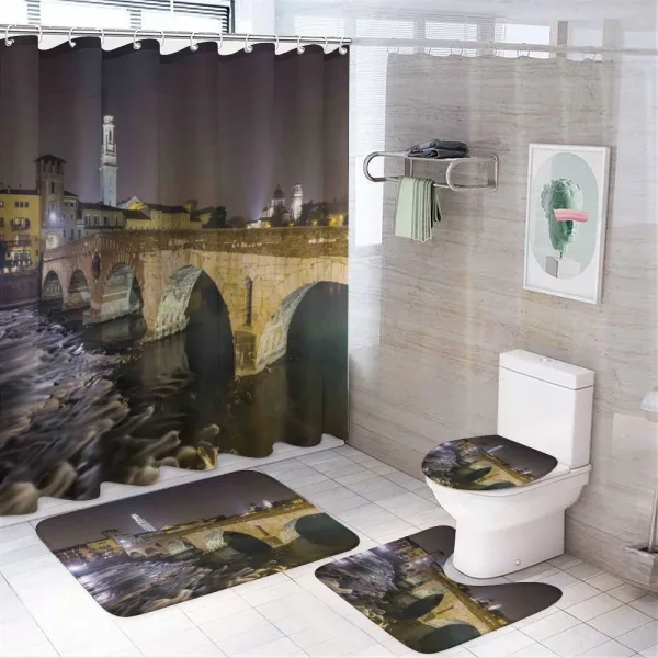 Roman Bridge on a shower curtain