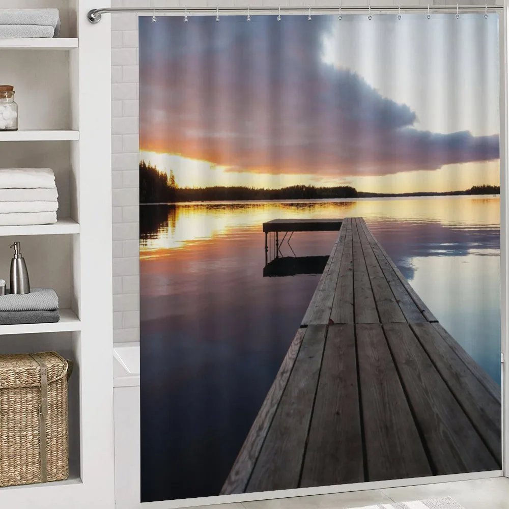 Rustic Pier Sunset Lake — Detail 4