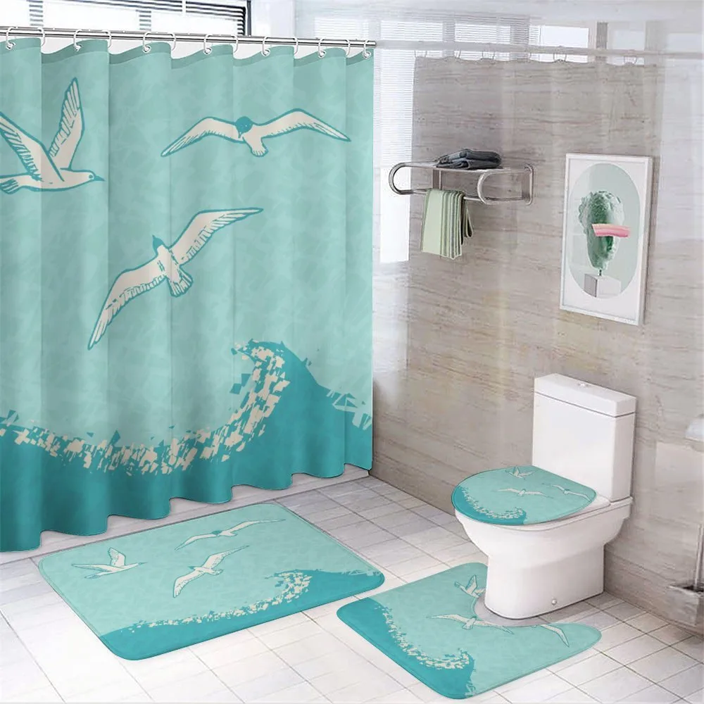 Seagulls Flying over Waves — Your design