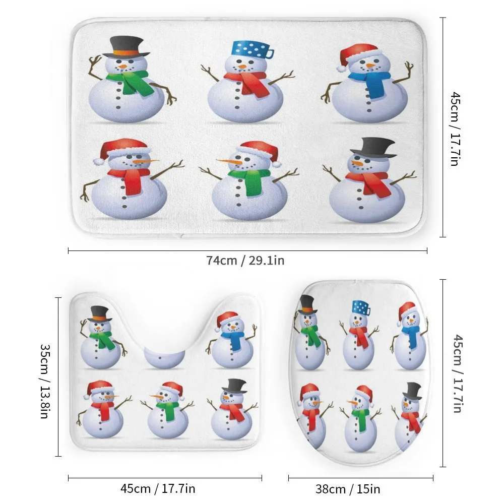 Snowmen with Hats — Detail 1
