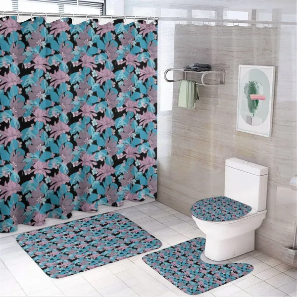 Tropic Pattern Spring Petal on a shower curtain