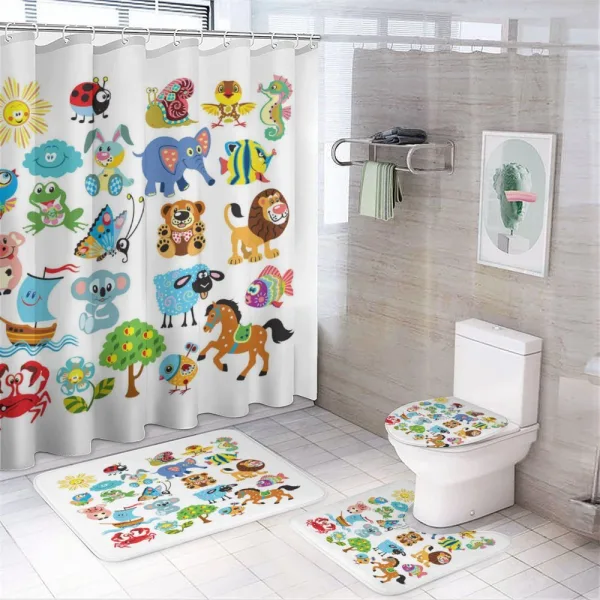 Various Animal on a shower curtain