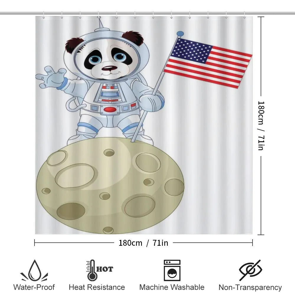 Astronaut on Moon Cartoon — Detail 2