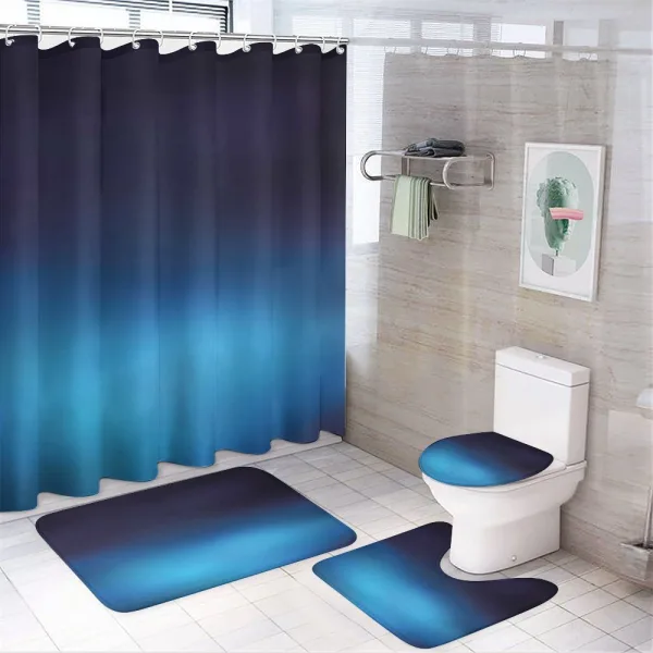 Blue Ombre Ocean Inspired on a shower curtain
