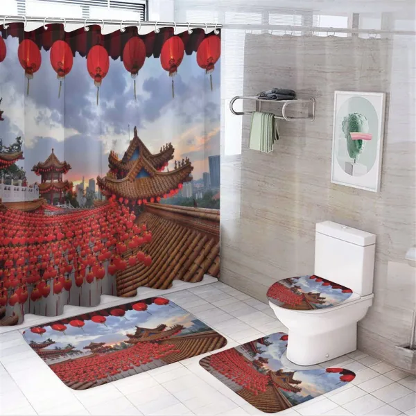 Chinese New Year Festive on a shower curtain