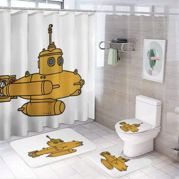 Creative Bathyscaphe Art on a shower curtain