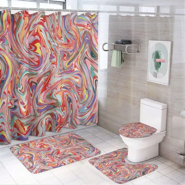 Flow Splash on a shower curtain