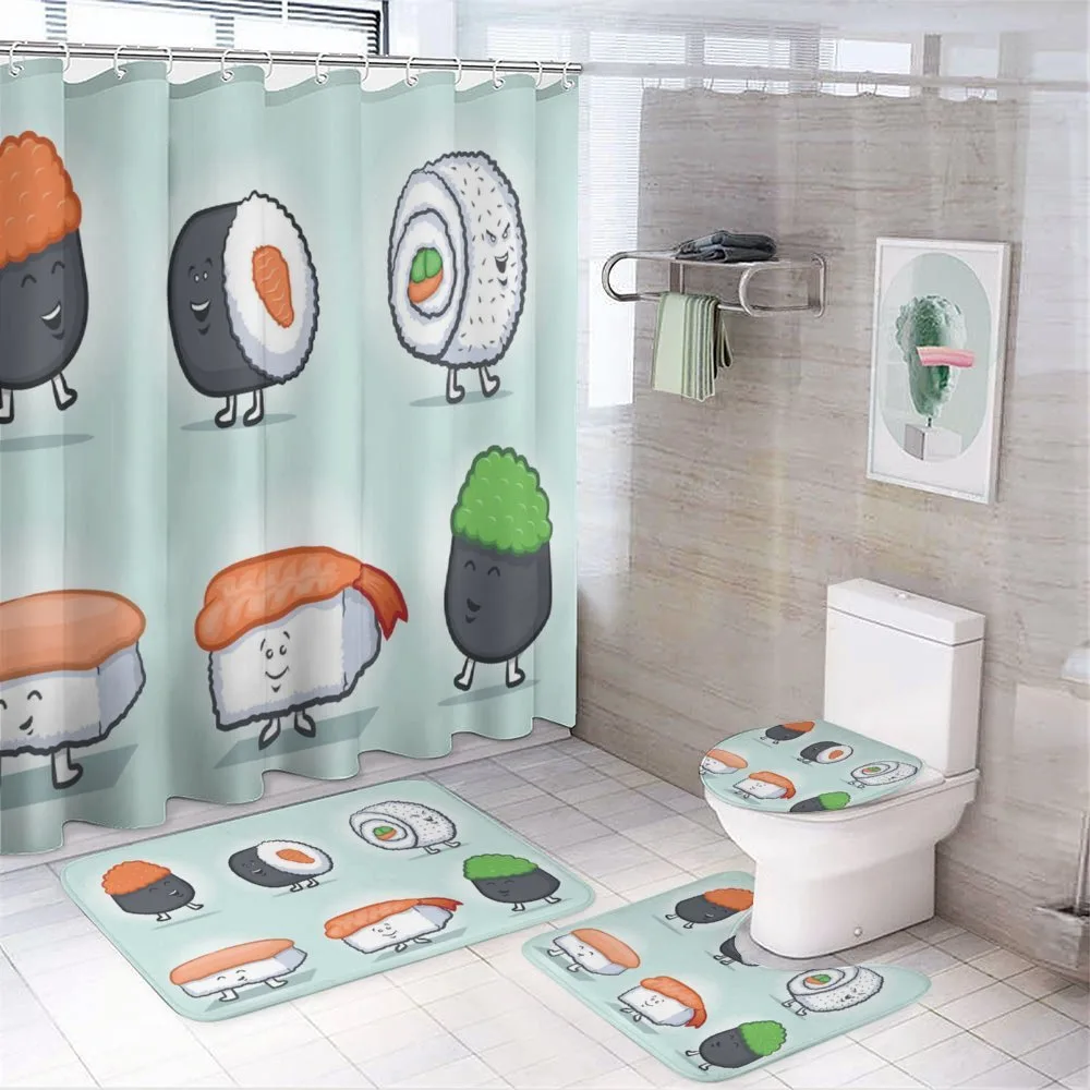 Funny Happy Sushi Characters — Your design