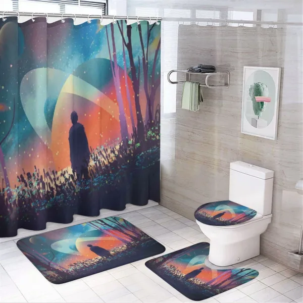 Galaxy Planets Cosmos on a shower curtain