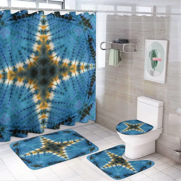 Ikat Pattern on a shower curtain