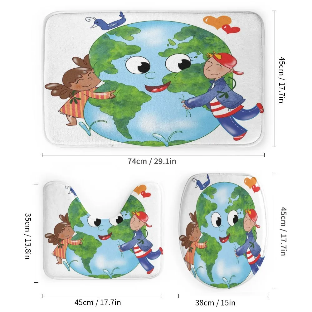 Kids Hugging Planet — Detail 1