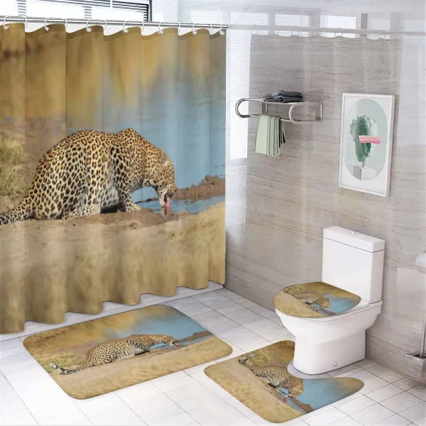 Leopard in Safari on a shower curtain