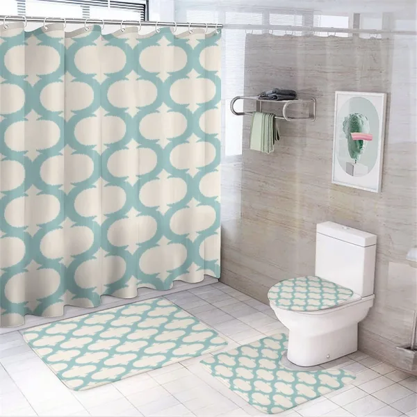 Mesh Curvy on a shower curtain