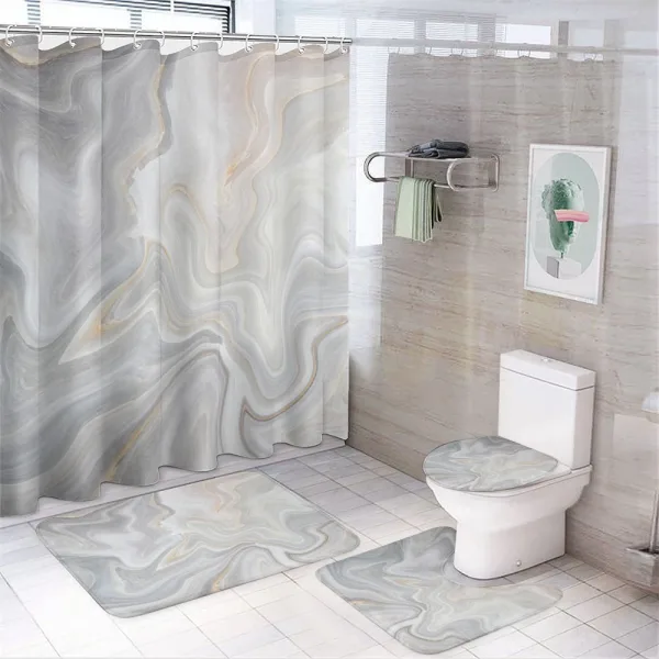 Nature Stone Paintbrush on a shower curtain