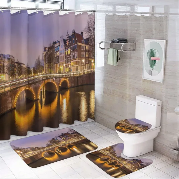 Old Bridge European on a shower curtain