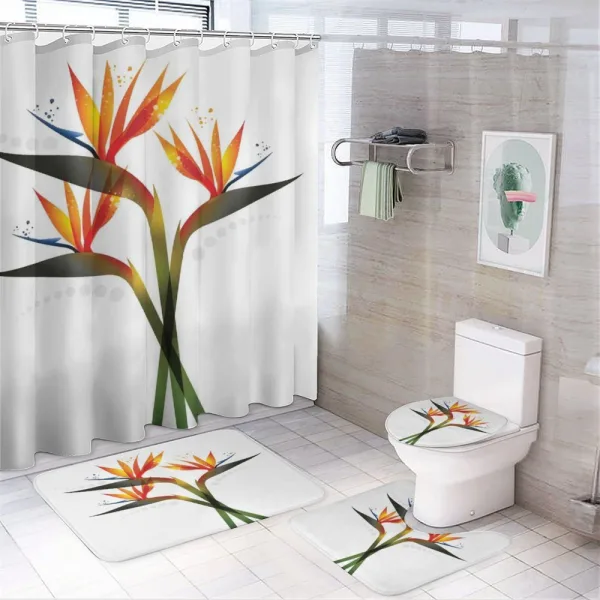 Ombre Tropical Garden on a shower curtain
