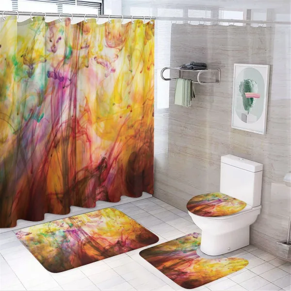 Rainbow Colored Image on a shower curtain