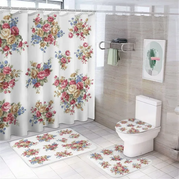 Romance Love Wedding on a shower curtain