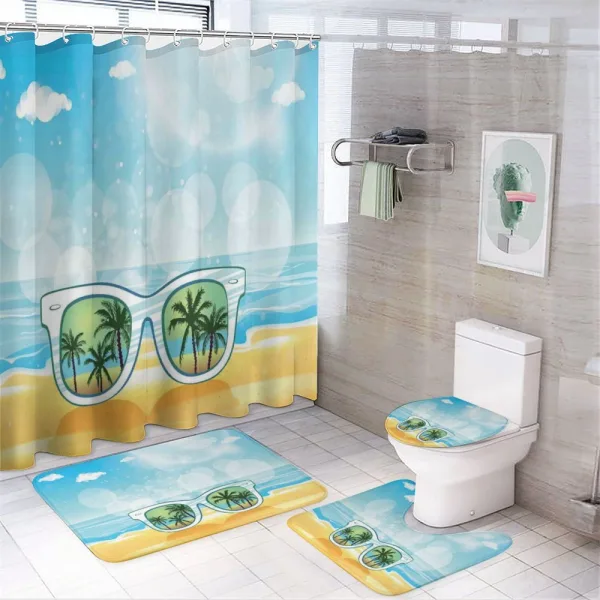 Sunglasses Reflection Tree on a shower curtain