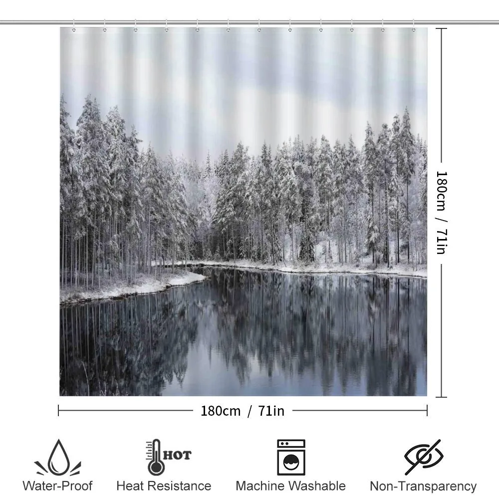 Trees in Cold Day Lake — Detail 2