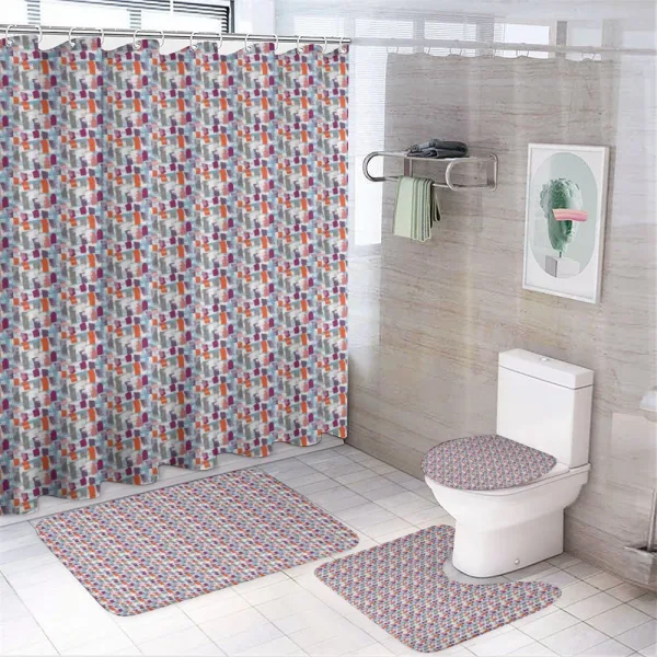 Vertical Brush Strokes on a shower curtain