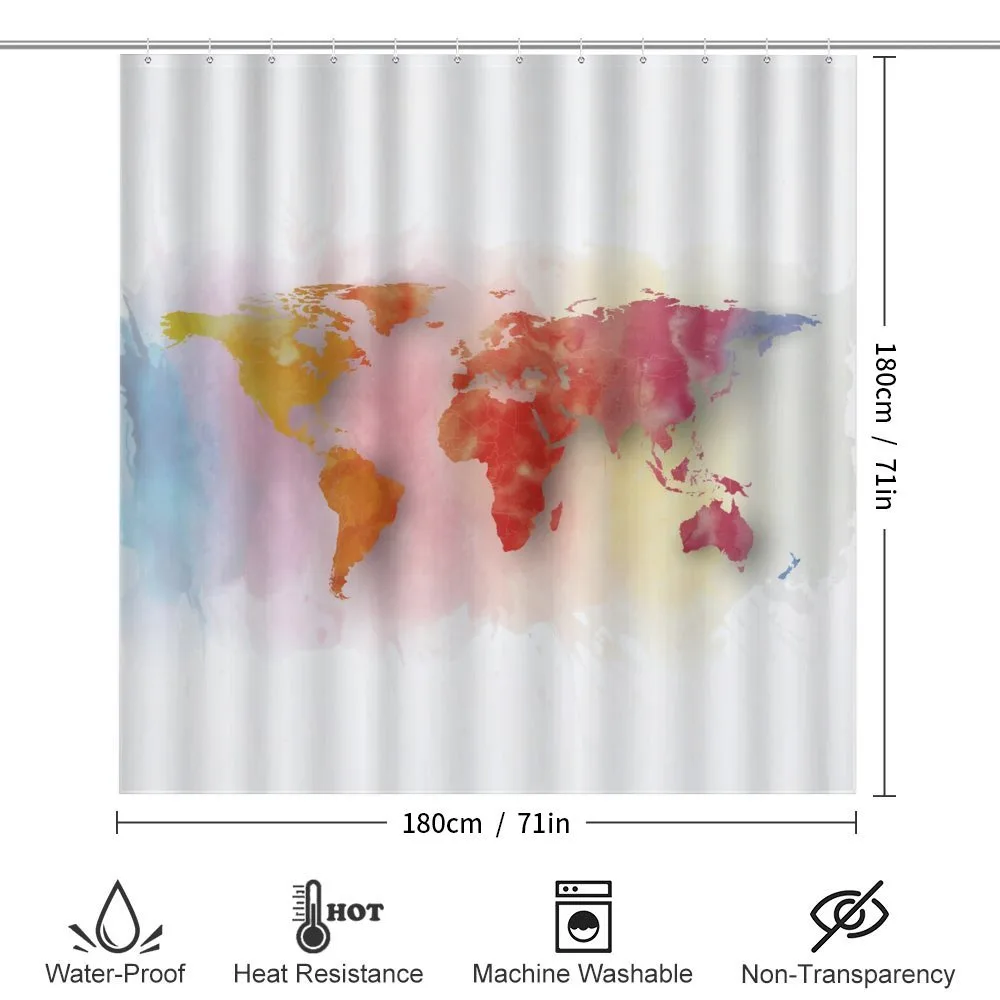 Watercolor World Map — Detail 2