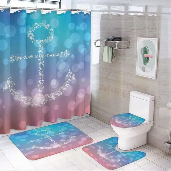 Abstract Blurry Landscape on a shower curtain