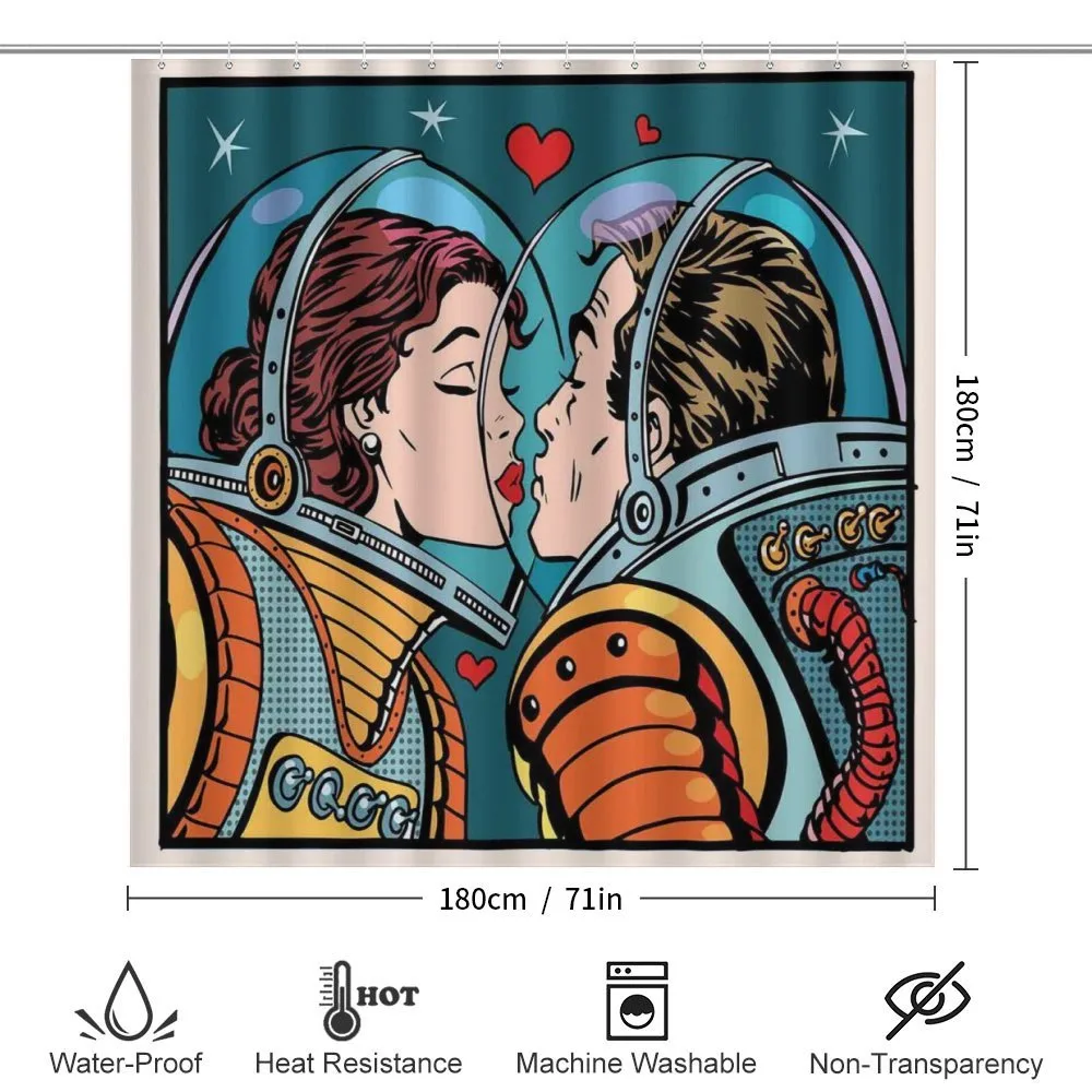 Cartoon Kiss in Space — Detail 2