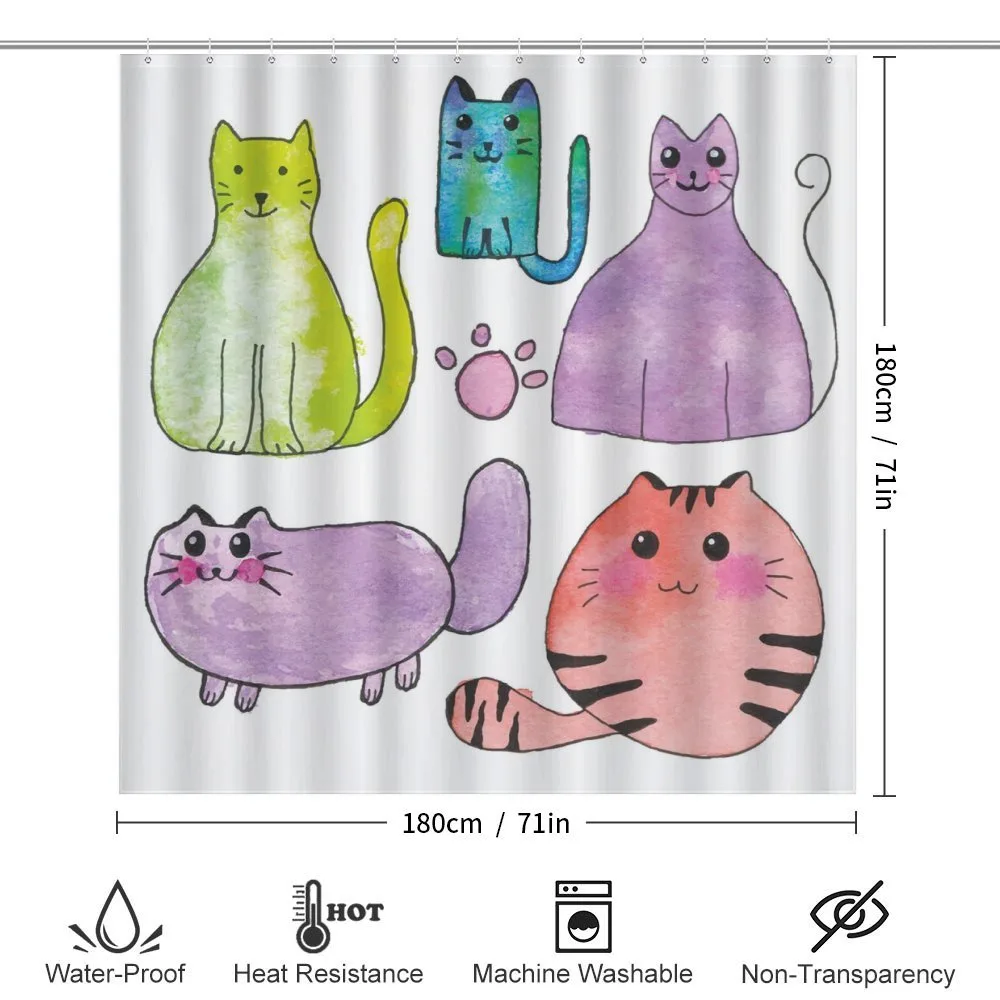 Cats in Watercolor Style — Detail 2