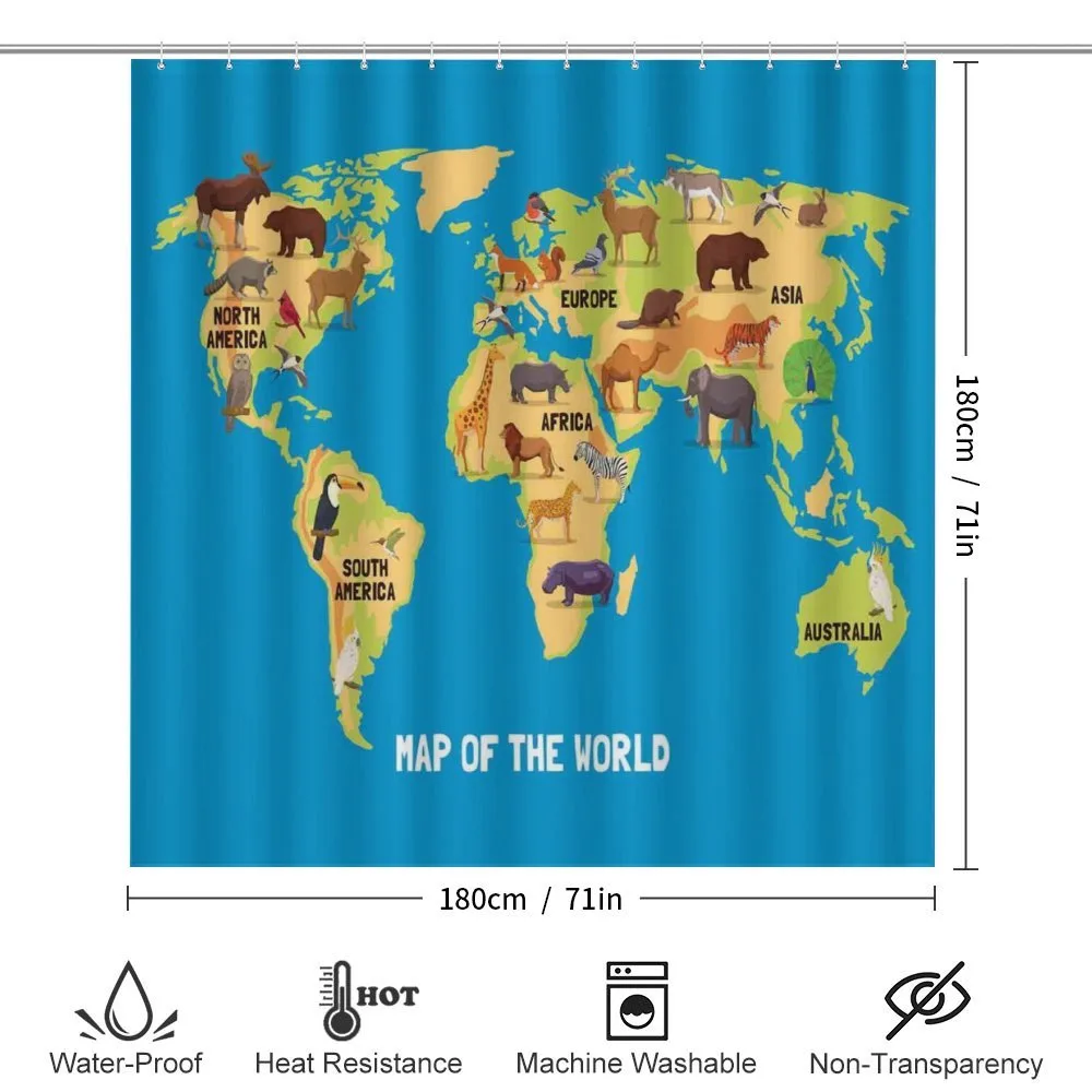 Flat Map of World — Detail 2