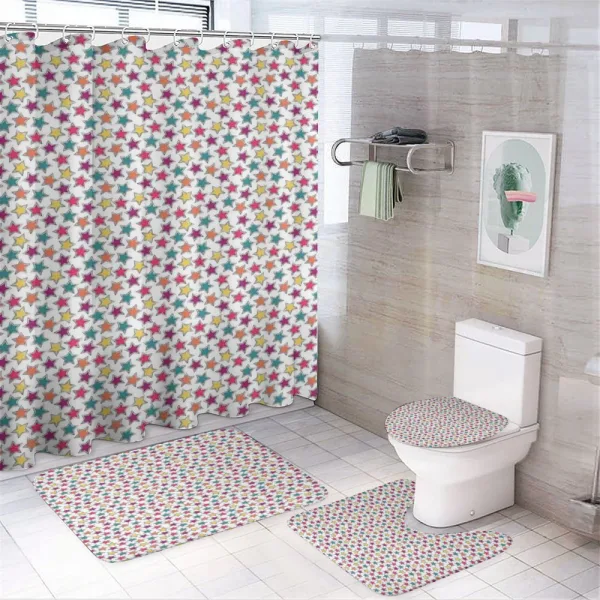 Graphic Stars Youth on a shower curtain