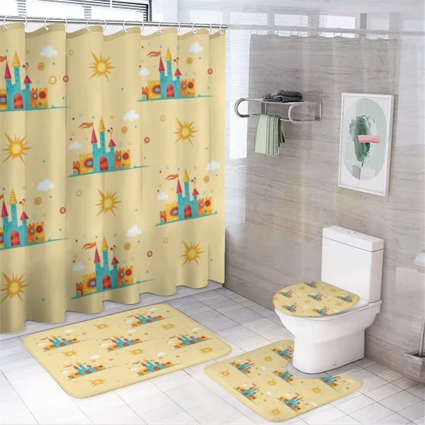 Medieval Castle on a shower curtain