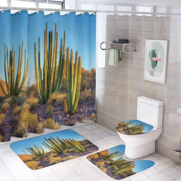 Mountain Cactus Photo on a shower curtain