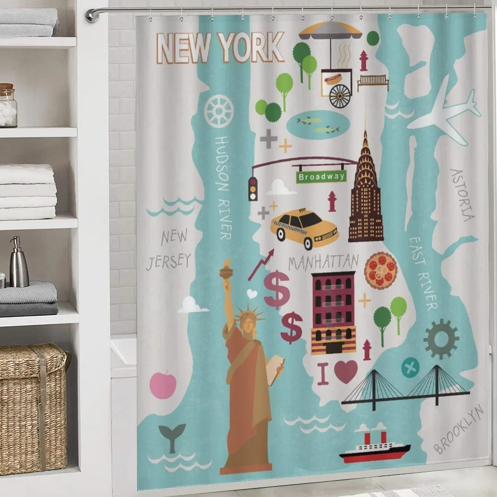 New York Infographic Doodle Map — Detail 4