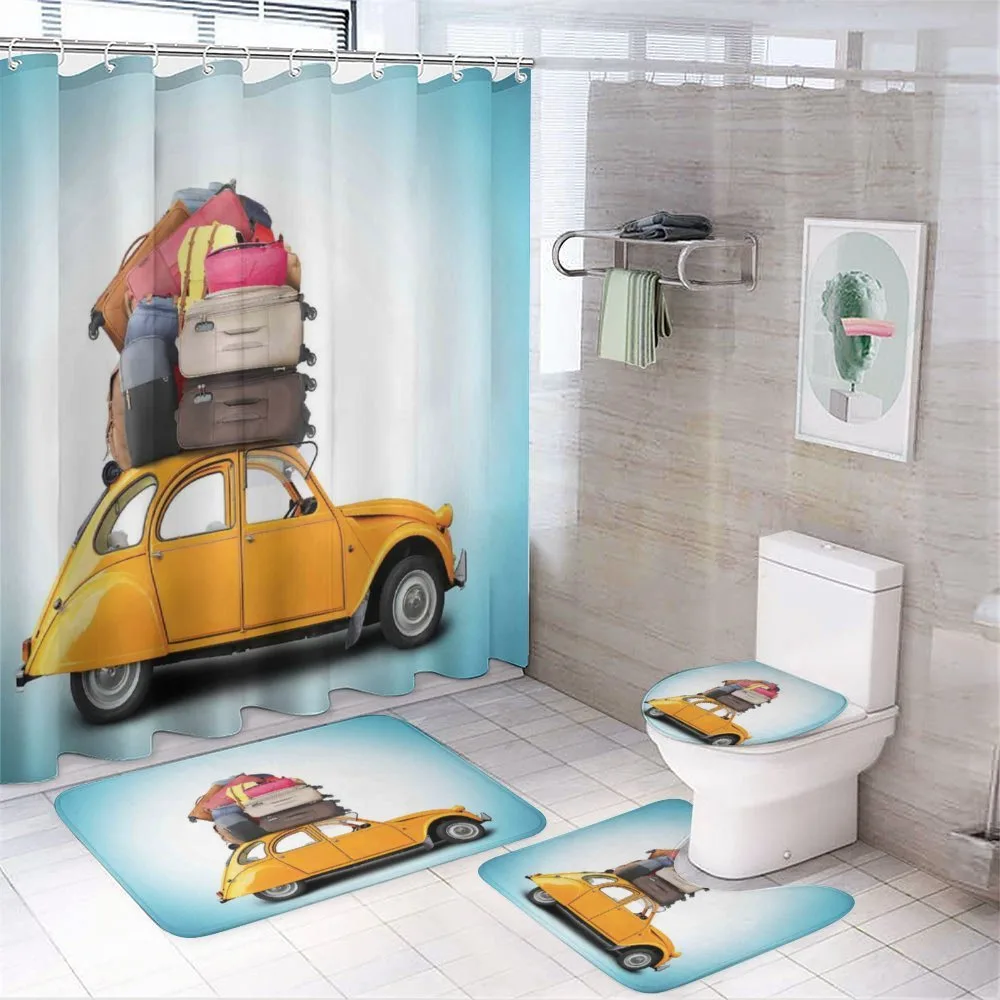 Old Car with Luggage — Your design