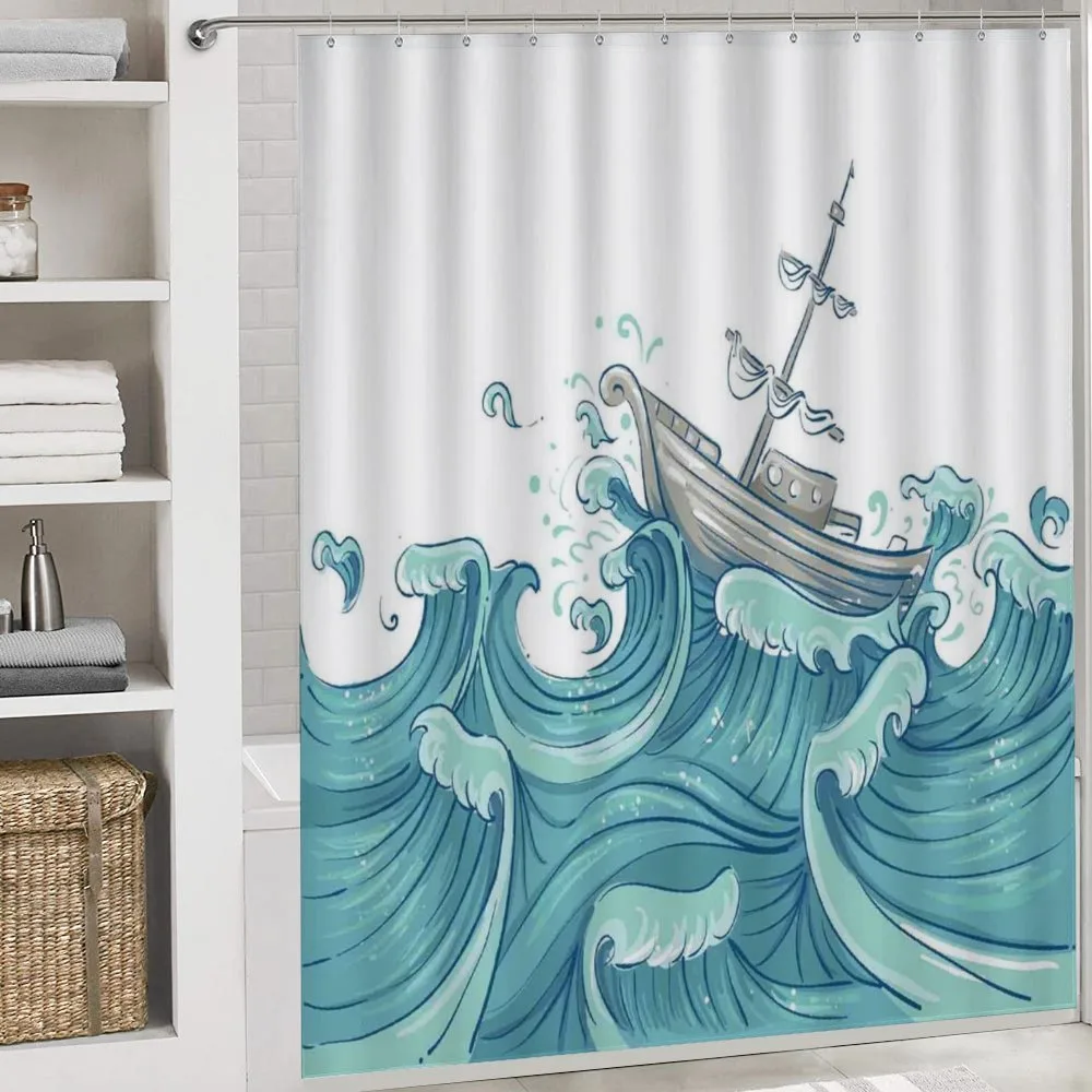 Ship and Ocean Waves — Detail 4