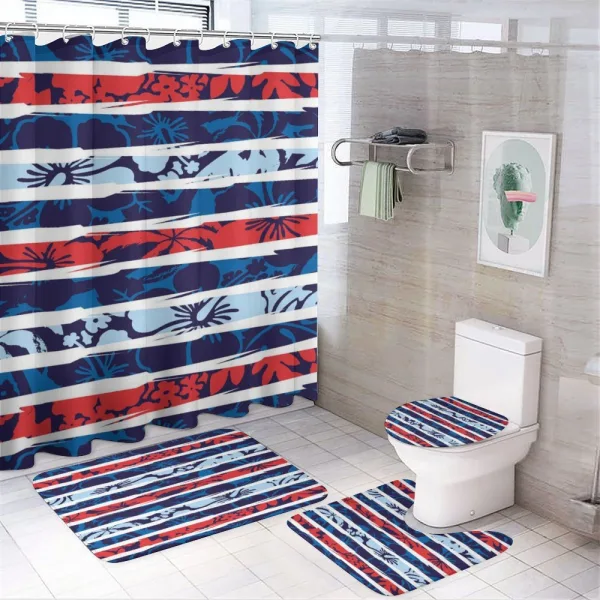 Tropical Hibiscus Beach on a shower curtain