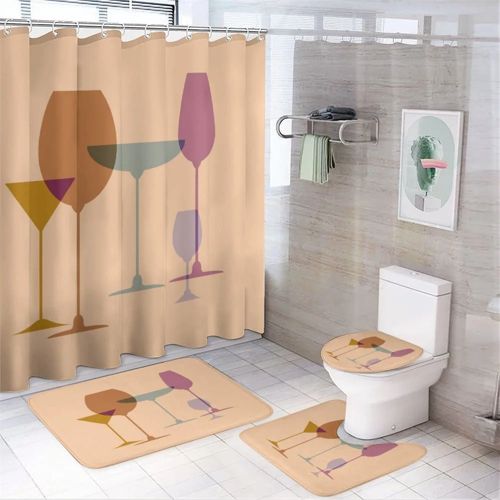 Wine Glasses Silhouette Art — Your design