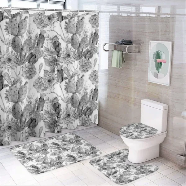 Boho Style Botanical on a shower curtain