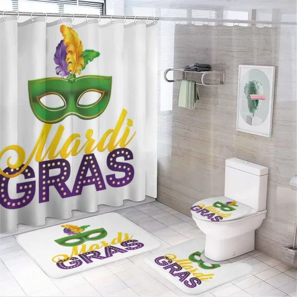 Calligraphy on a shower curtain