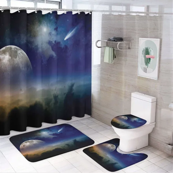 Clouds Full Moon on a shower curtain