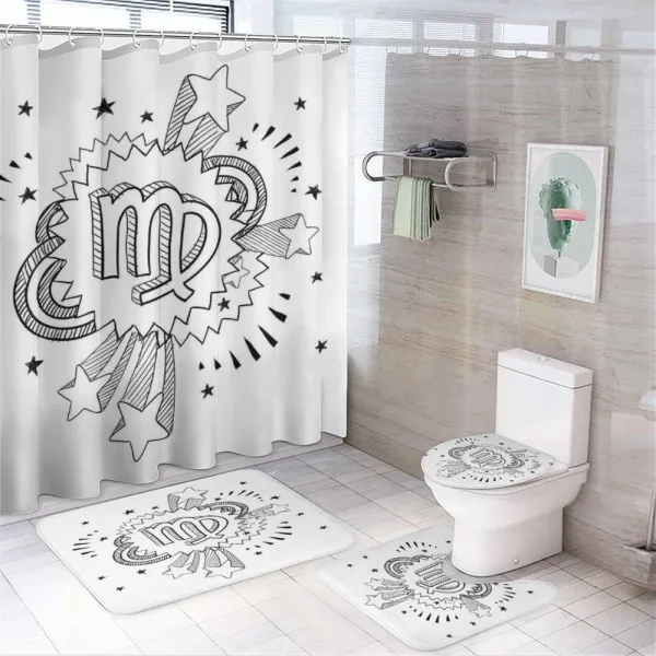 Doodle Pop Art on a shower curtain