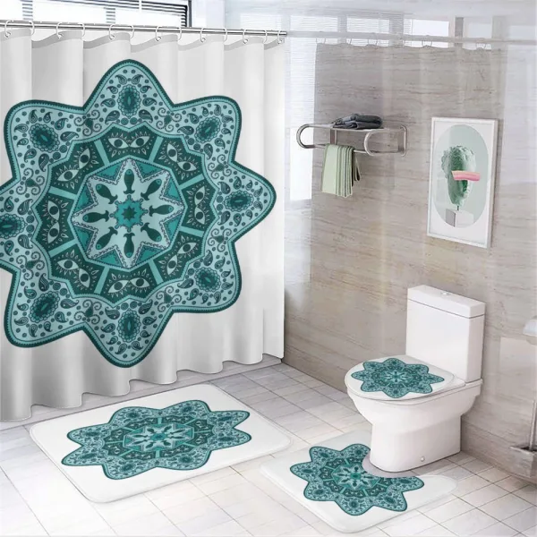 Eastern Chinese Mandala on a shower curtain