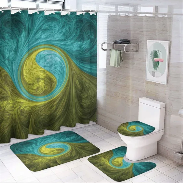 Ethnic on a shower curtain
